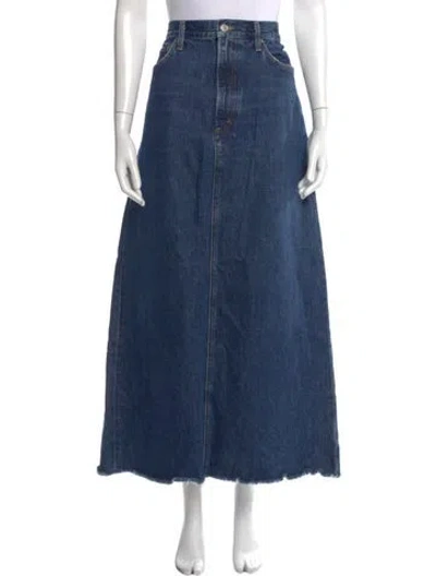 Pre-owned Agolde Midi Length Skirt In Blue