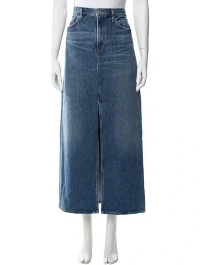 Pre-owned Agolde Midi Length Skirt In Blue