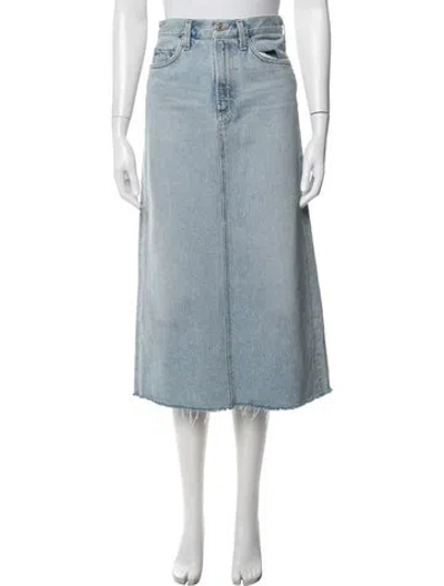 Pre-owned Agolde Midi Length Skirt In Blue