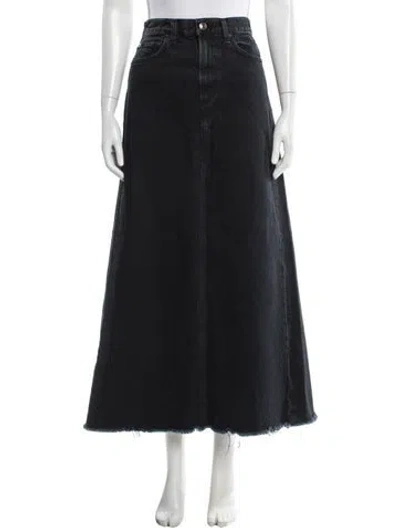 Pre-owned Agolde Midi Length Skirt In Gray