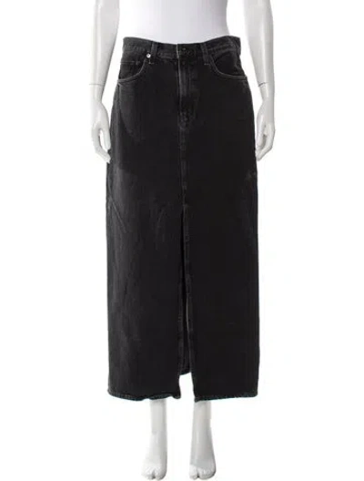 Pre-owned Agolde Midi Length Skirt In Gray