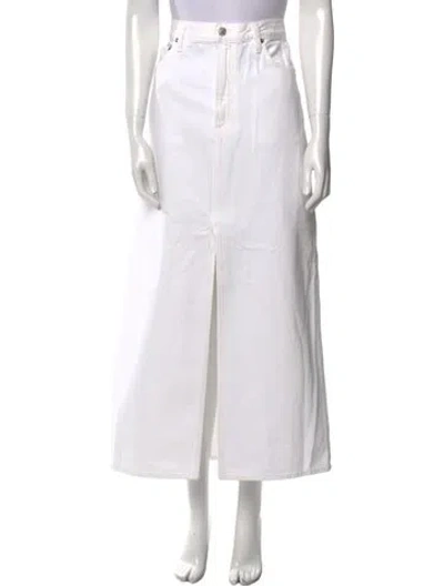 Pre-owned Agolde Midi Length Skirt In Neutral
