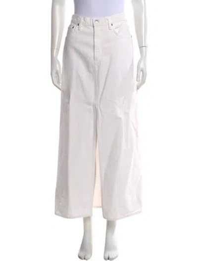 Pre-owned Agolde Midi Length Skirt In Neutral
