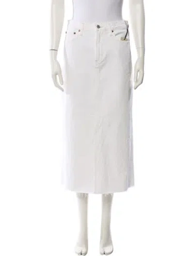 Pre-owned Agolde Midi Length Skirt W/ Tags In White