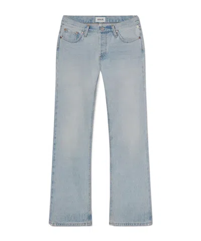 Agolde Midrise Bootcut Jeans In Gray
