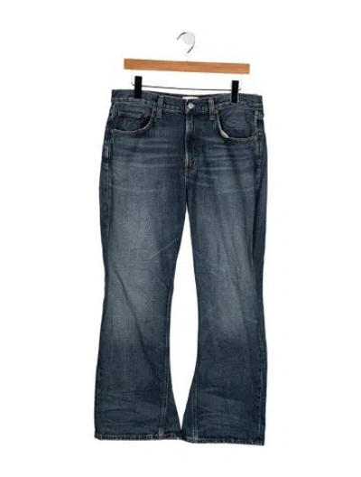 Pre-owned Agolde Mid-rise Flared Jeans In Blue