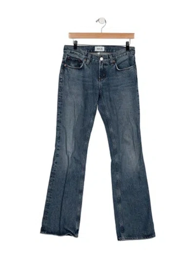 Pre-owned Agolde Mid-rise Flared Jeans In Blue