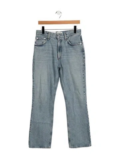 Pre-owned Agolde Mid-rise Flared Jeans In Blue
