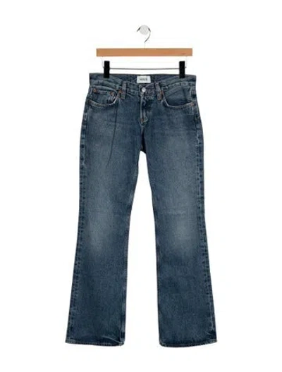 Pre-owned Agolde Mid-rise Flared Jeans In Blue