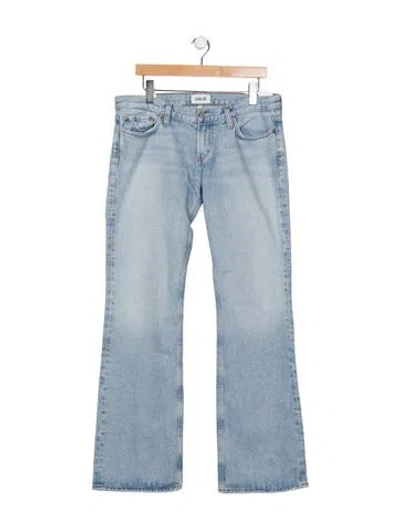 Pre-owned Agolde Mid-rise Flared Jeans In Blue