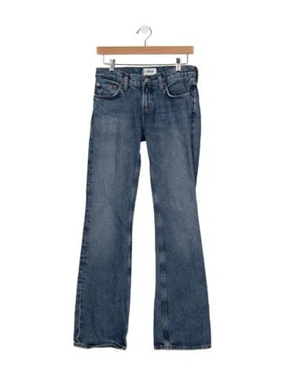 Pre-owned Agolde Mid-rise Flared Jeans In Blue