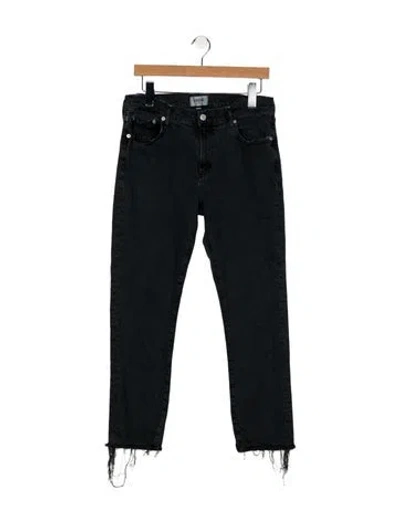 Pre-owned Agolde Mid-rise Skinny Leg Jeans In Black