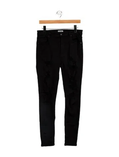Pre-owned Agolde Mid-rise Skinny Leg Jeans In Black