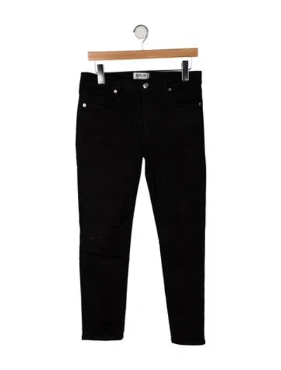 Pre-owned Agolde Mid-rise Skinny Leg Jeans In Black