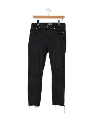 Pre-owned Agolde Mid-rise Skinny Leg Jeans In Black