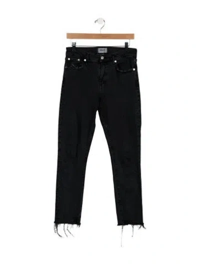 Pre-owned Agolde Mid-rise Skinny Leg Jeans In Black