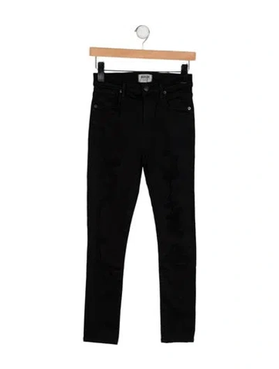 Pre-owned Agolde Mid-rise Skinny Leg Jeans In Black