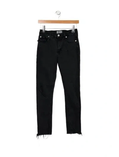 Pre-owned Agolde Mid-rise Skinny Leg Jeans In Black