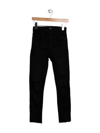 Pre-owned Agolde Mid-rise Skinny Leg Jeans In Black