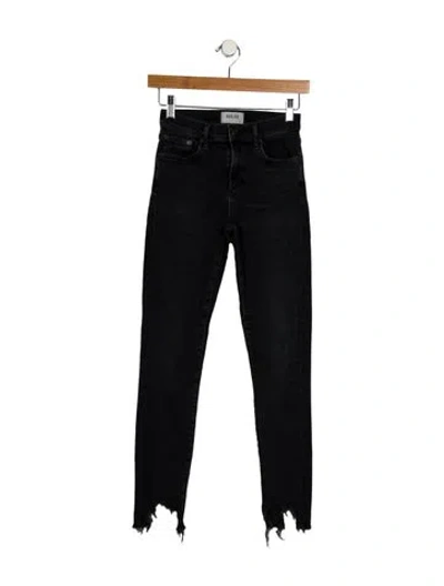 Pre-owned Agolde Mid-rise Skinny Leg Jeans In Black