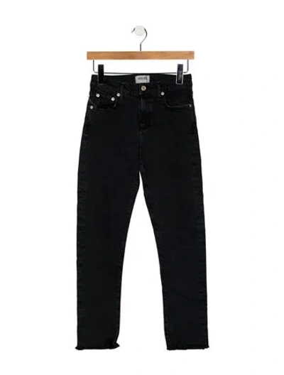 Pre-owned Agolde Mid-rise Skinny Leg Jeans In Black