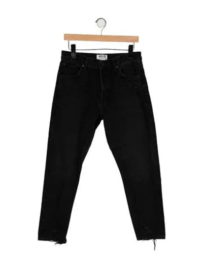 Pre-owned Agolde Mid-rise Skinny Leg Jeans In Black