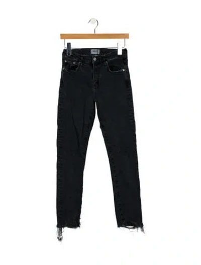 Pre-owned Agolde Mid-rise Skinny Leg Jeans In Black