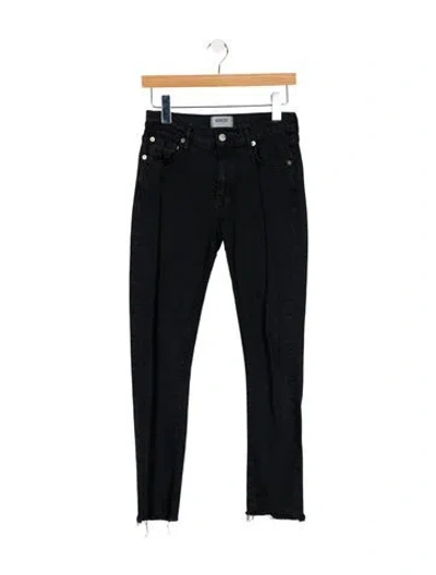 Pre-owned Agolde Mid-rise Skinny Leg Jeans In Black