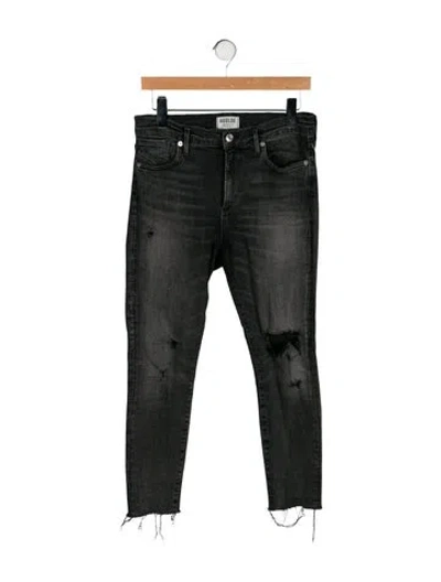 Pre-owned Agolde Mid-rise Skinny Leg Jeans In Black