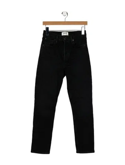 Pre-owned Agolde Mid-rise Skinny Leg Jeans In Black