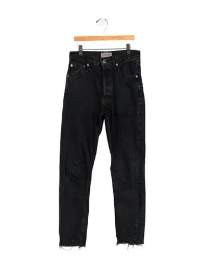 Pre-owned Agolde Mid-rise Skinny Leg Jeans In Black