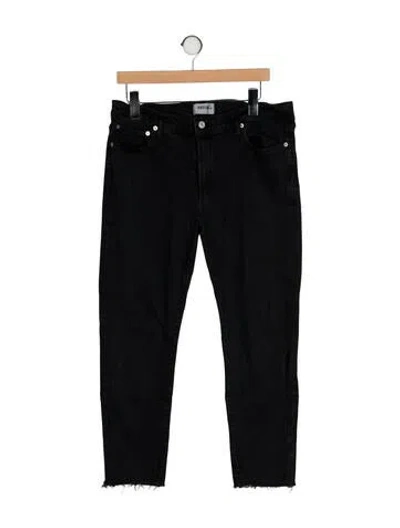 Pre-owned Agolde Mid-rise Skinny Leg Jeans In Black