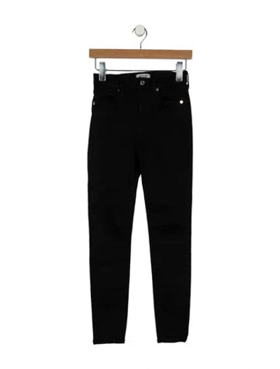 Pre-owned Agolde Mid-rise Skinny Leg Jeans In Black
