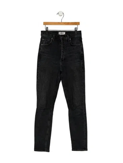 Pre-owned Agolde Mid-rise Skinny Leg Jeans In Black