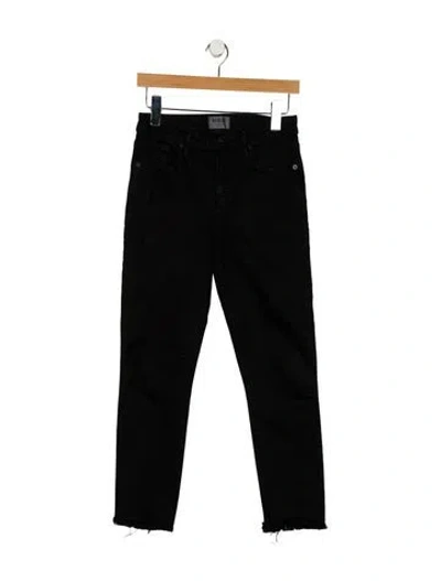 Pre-owned Agolde Mid-rise Skinny Leg Jeans In Black