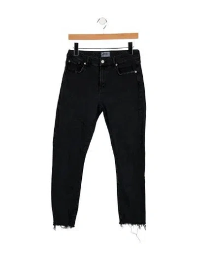 Pre-owned Agolde Mid-rise Skinny Leg Jeans In Black