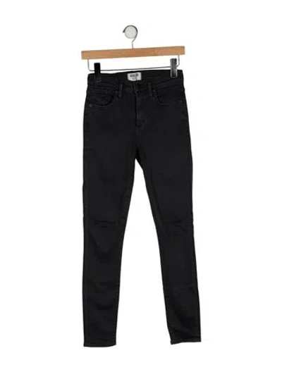 Pre-owned Agolde Mid-rise Skinny Leg Jeans In Black