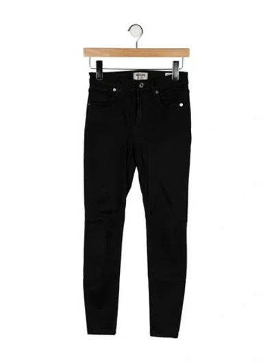 Pre-owned Agolde Mid-rise Skinny Leg Jeans In Black