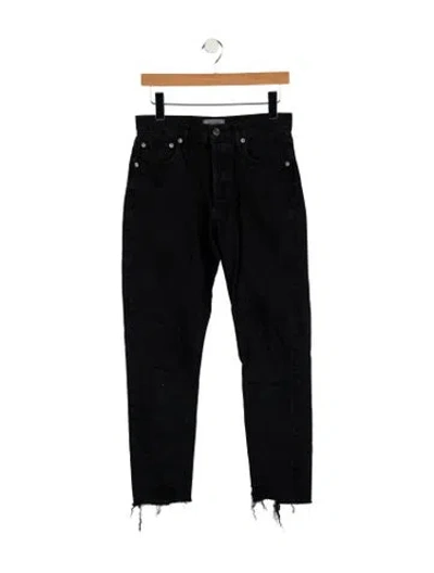 Pre-owned Agolde Mid-rise Skinny Leg Jeans In Black