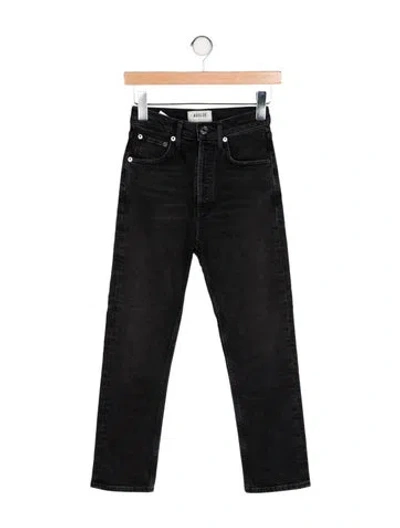 Pre-owned Agolde Mid-rise Skinny Leg Jeans In Black