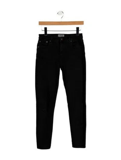Pre-owned Agolde Mid-rise Skinny Leg Jeans In Black