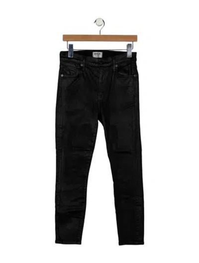 Pre-owned Agolde Mid-rise Skinny Leg Jeans In Black