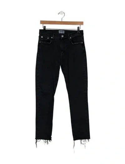 Pre-owned Agolde Mid-rise Skinny Leg Jeans In Black