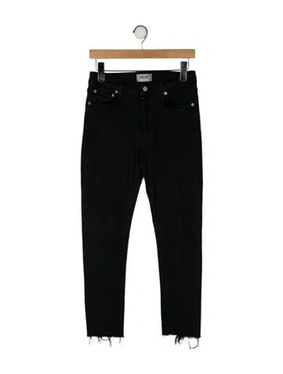 Pre-owned Agolde Mid-rise Skinny Leg Jeans In Black