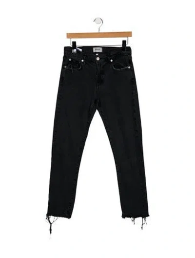 Pre-owned Agolde Mid-rise Skinny Leg Jeans In Black