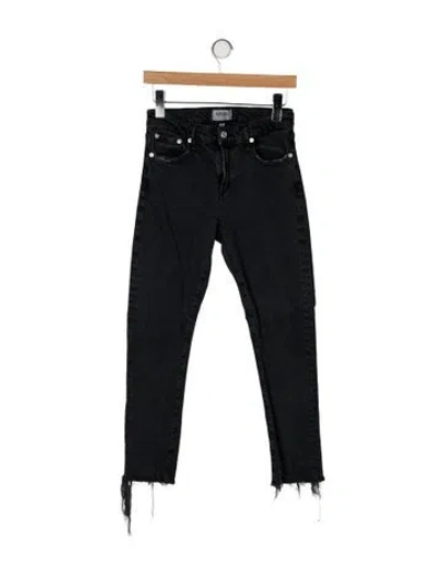Pre-owned Agolde Mid-rise Skinny Leg Jeans In Black