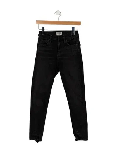 Pre-owned Agolde Mid-rise Skinny Leg Jeans In Black