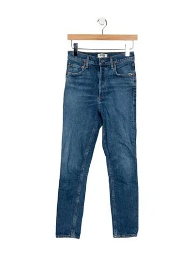 Pre-owned Agolde Mid-rise Skinny Leg Jeans In Blue