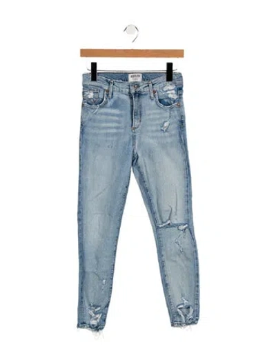 Pre-owned Agolde Mid-rise Skinny Leg Jeans In Blue