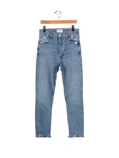 Pre-owned Agolde Mid-rise Skinny Leg Jeans In Blue